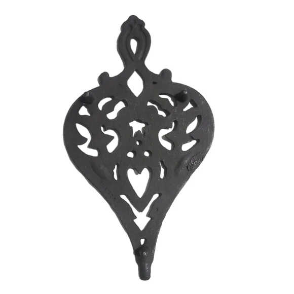 ⏳️Vintage⏳️Black CAST IRON Trivet Tea Warmer Pot Holder - Picture 2 of 4